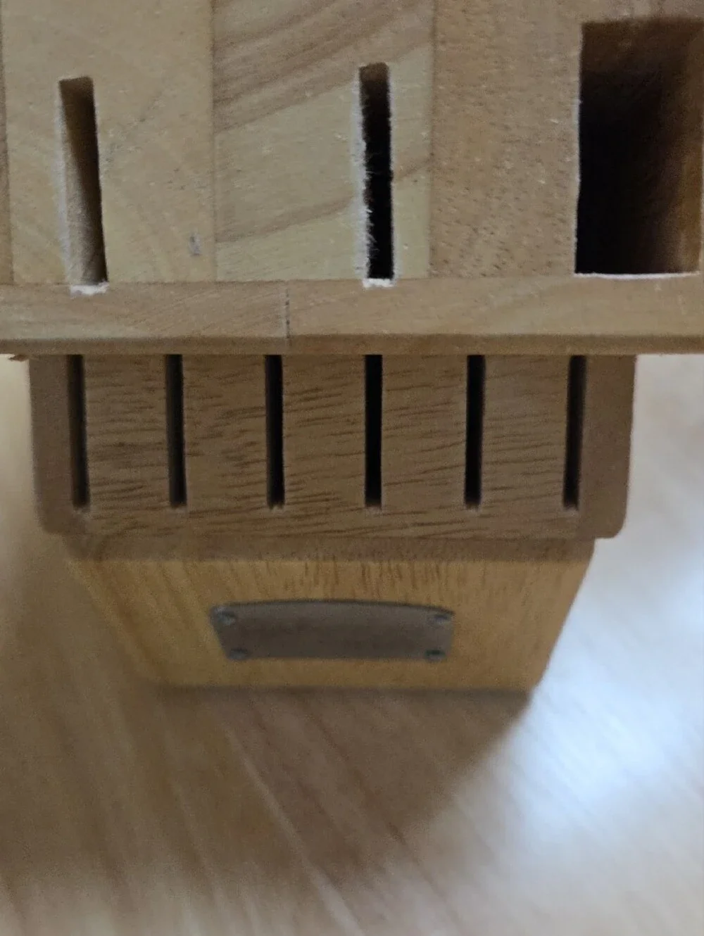 Hampton Wood Knife Block - Natural Light Oak